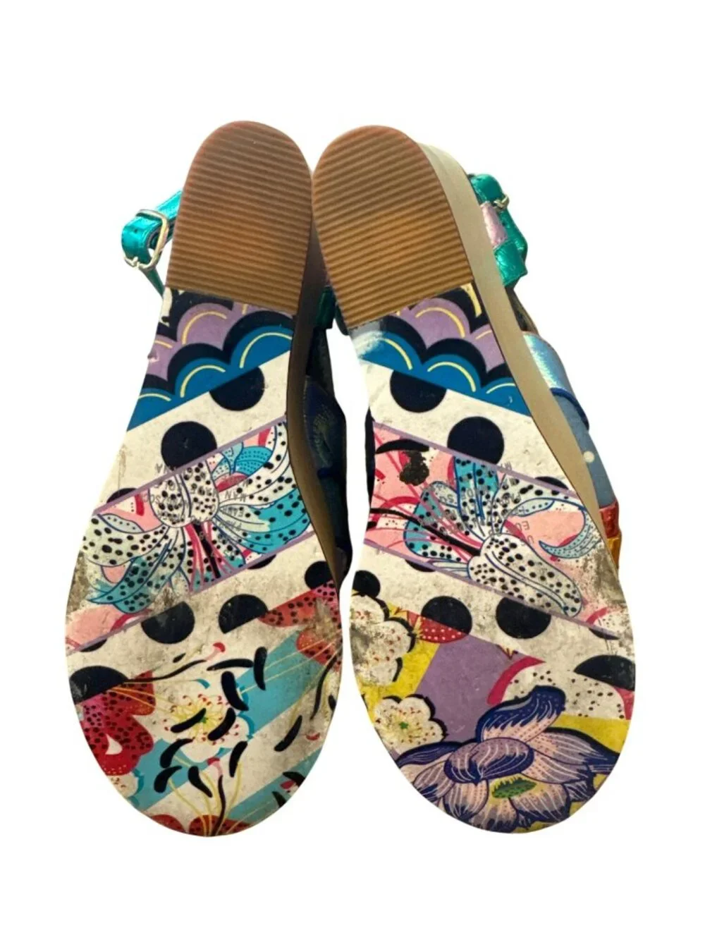 Irregular Choice Funshine 70s Rainbow Wedge Platform Sandals 7 38 Heels Retro - Picture 8 of 10